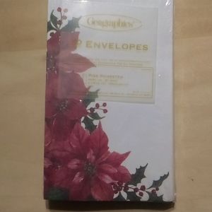 2/$15 Poinsettia Envelopes 50 Ct Geographics